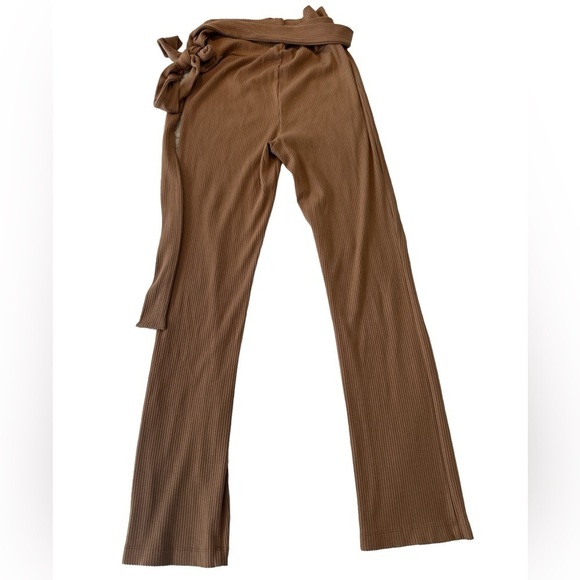 Reformation Kassia Ribbed Knit Pants in Butterscotch - Picture 10 of 14